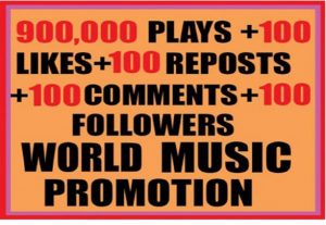 6781900,000 SOUNDCLOUD PLAYS WITH 100 LIKES,100 REPOSTS, 100 COMMENTS, 100 FOLLOWERS