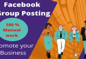 17734I will do facebook post in group promote your business 2 million of peoples